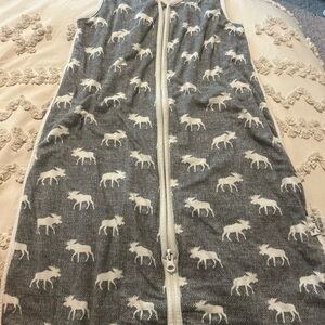 Gray Moose Print Kids Sleeping Bag